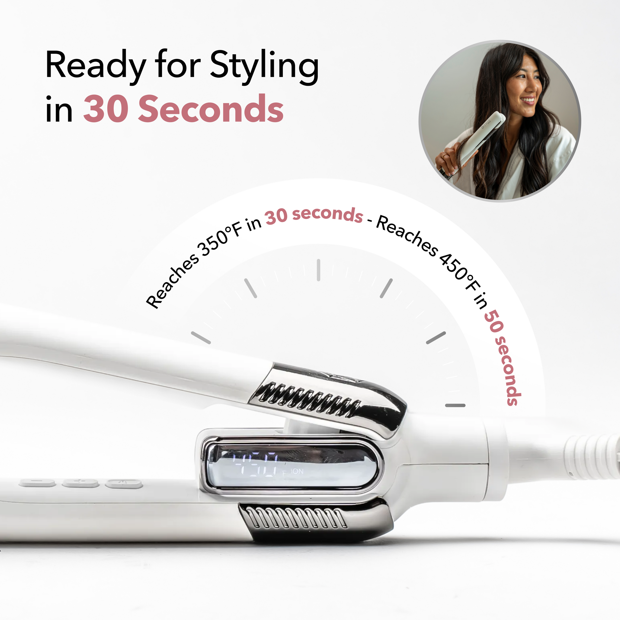 SRI STYLEQ WHITE - IONIC GRAPHENE FLAT IRON