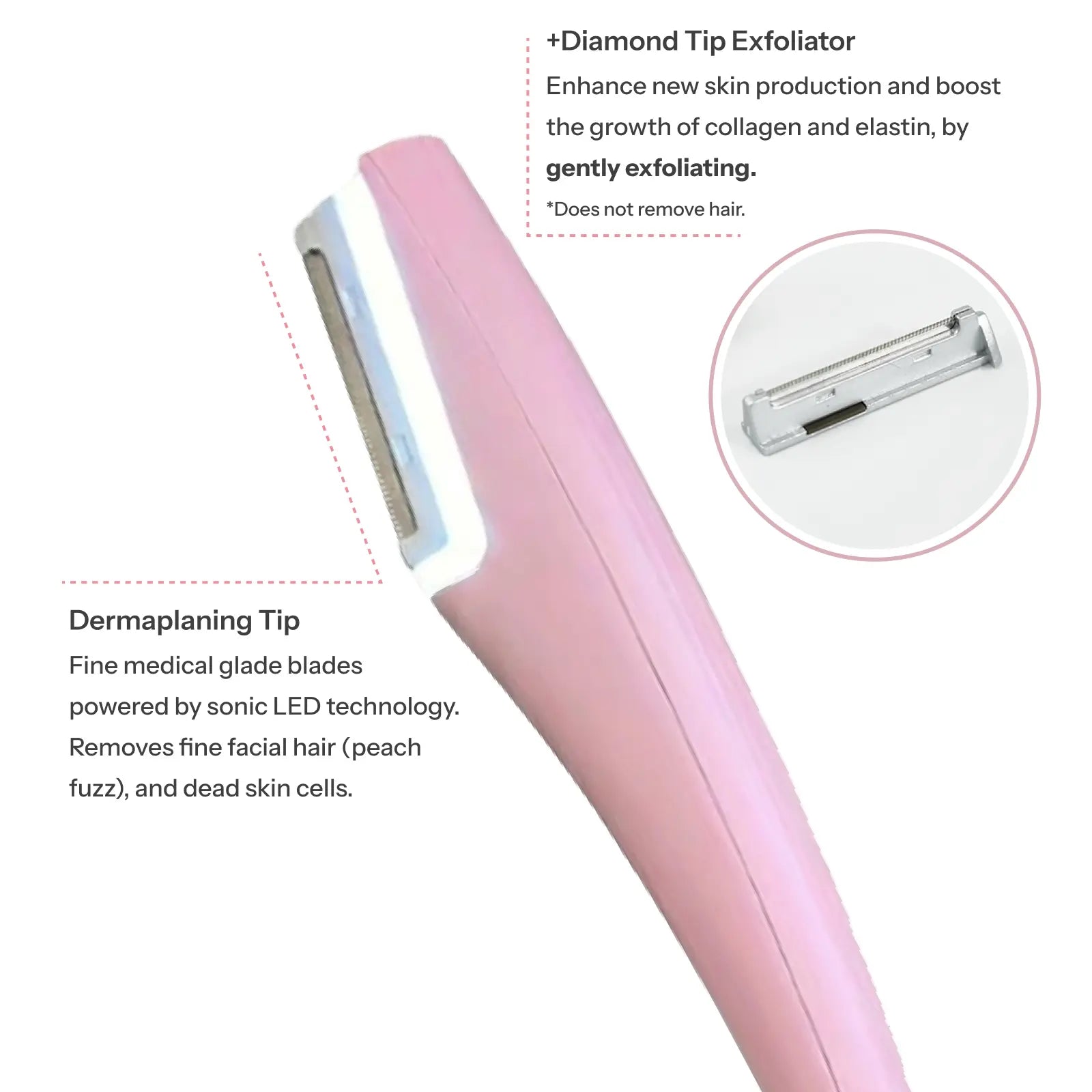 LumiGlow Sonic Dermaplane Razor