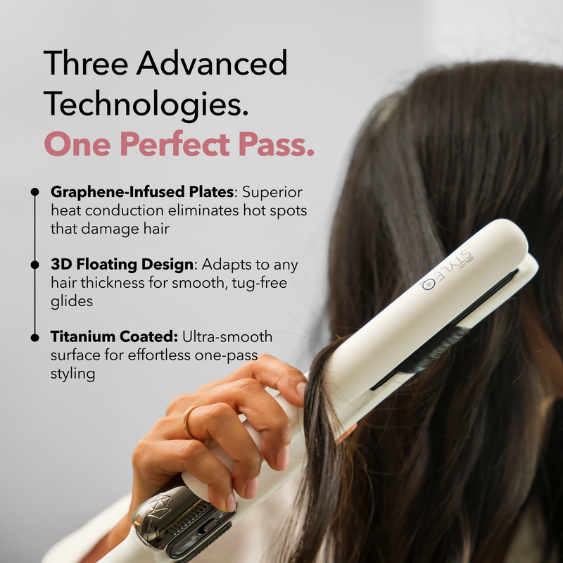 SRI STYLEQ WHITE - IONIC GRAPHENE FLAT IRON