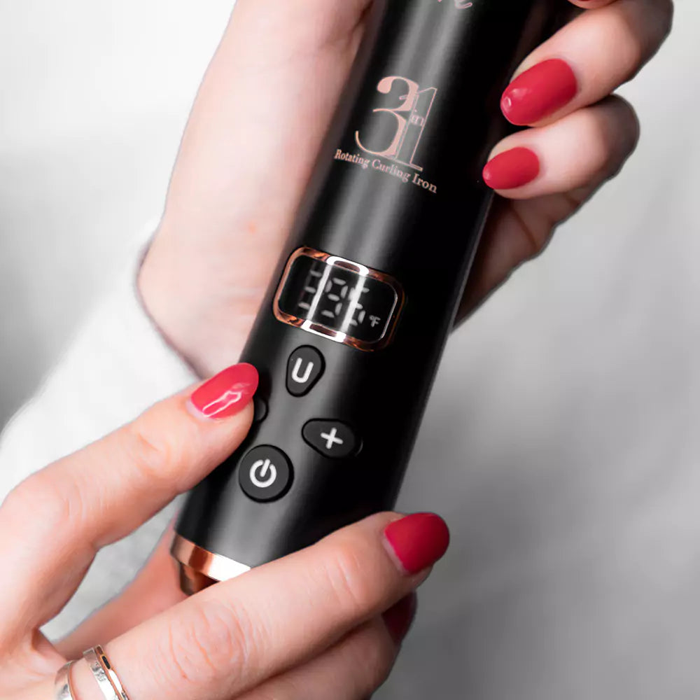 Skin Research Institute Sri Supra Curl 3 in 1 Curling Iron Dual Voltage 3 Barrel Sizes Auto Curling Button Lightweight Ceramic Barrels for